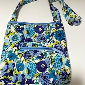 Vera Bradley Vibrant Blue and Green Floral Crossbody